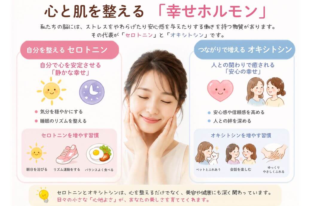心と肌を整える幸せホルモン
